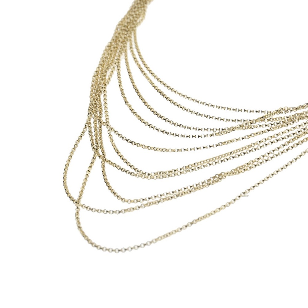 APM Monaco Gold Cascading Necklace (rare find!) - Picture 2 of 5